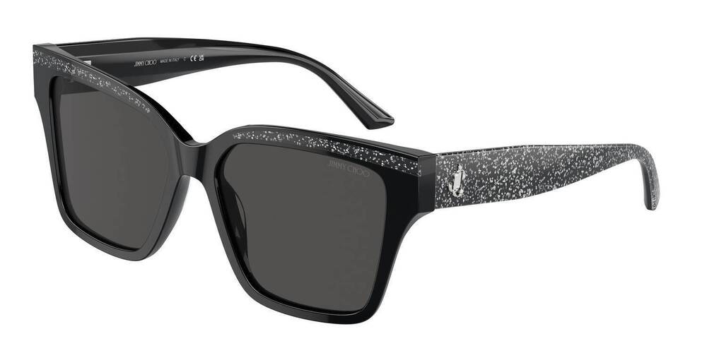 NEW JIMMY CHOO women's glitter frame sunglasses in black